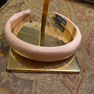 NWOT handmade Peach Headband with Rhinestones